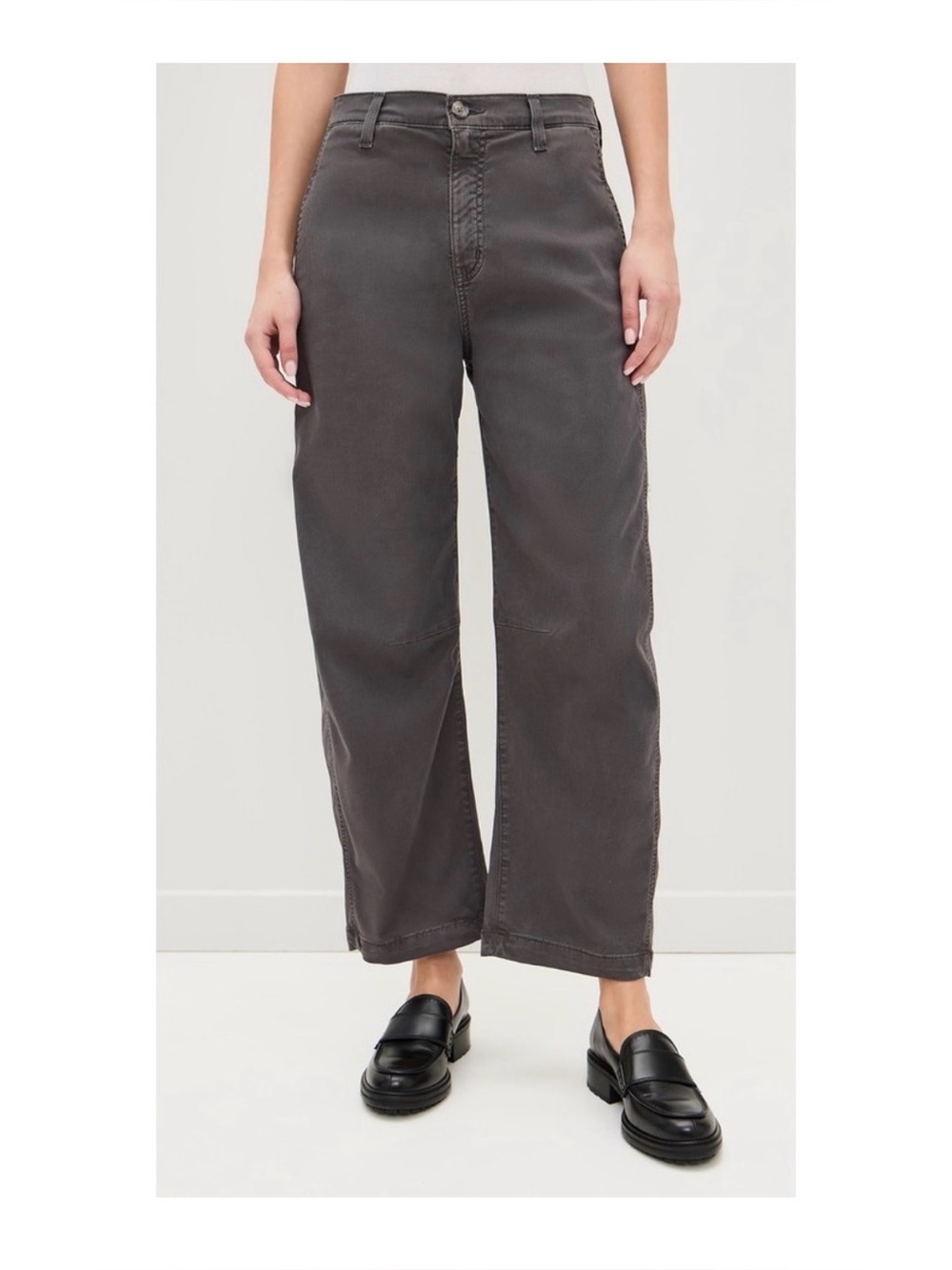 AG Adriano Goldschmied Fiona High Rise Barrel Misty Gray